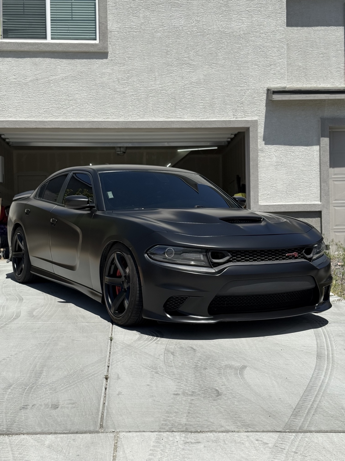 Matte wrapped Dodge Charger